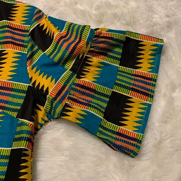 Casual Yellow, Red and Black Bohemian Dress with Crew Neck NWOT never worn - Picture 3 of 7